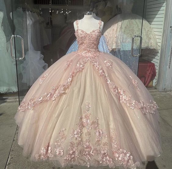 baby pink quinceanera dress Elegant Prom Dresses, Long Evening Dress    cg19145