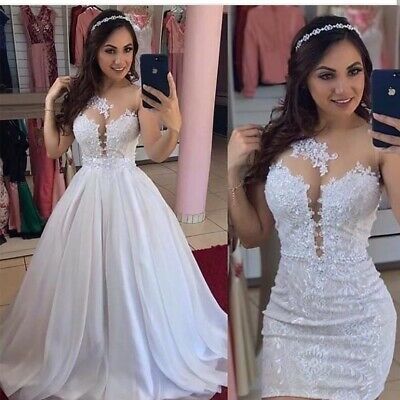 Sexy Wedding Dresses Beaded Lace White Ivory Bridal Gown Prom Dresses    cg19679