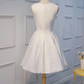 Unique White Lace Applique Cheap Short Homecoming Dresses    cg19715