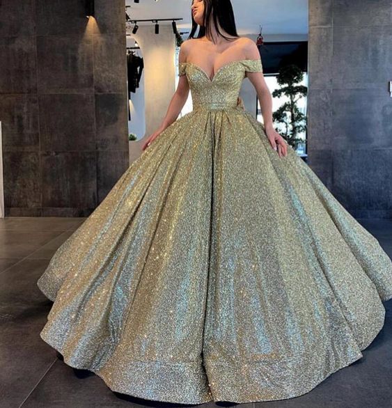 Prom Dresses Off The Shoulder Evening Dresses Ball Gown Sequined Formal Women Holiday Wear   cg19882