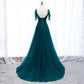 princess dark green fromal dress with appliques, cheap long prom dress 2021, women fashion prom dress   cg19993