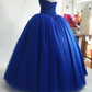 Sweetheart Puffy Royal Blue Tulle skirt Ball Gown Sweet 16 Quinceanera Dresses Prom Dress    cg20161