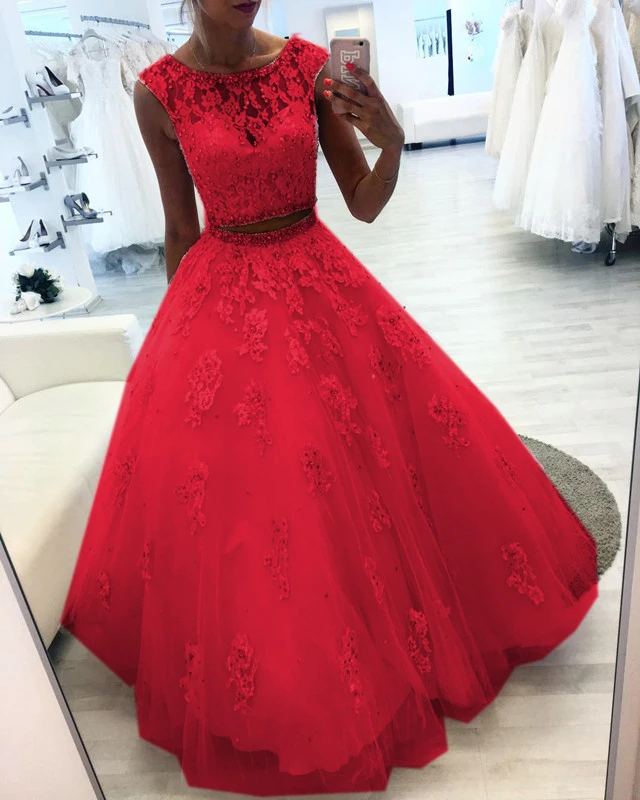 Red Wedding Dresses Ball Gown Prom Gowns Floor Length Prom Dress    cg20169