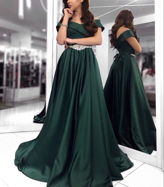 long dark green prom dresses    cg20215