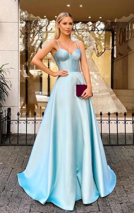 Spaghetti Straps Long Prom Dress     cg20265