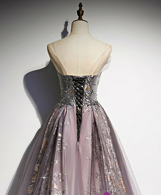 Tulle Sequins Sweetheart Beading Prom Dress    cg20626