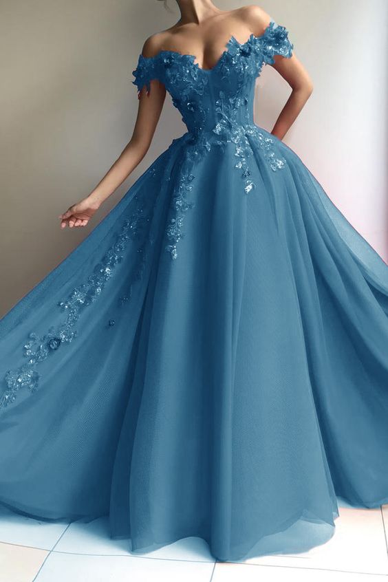 dusty blue senior prom dress    cg20745