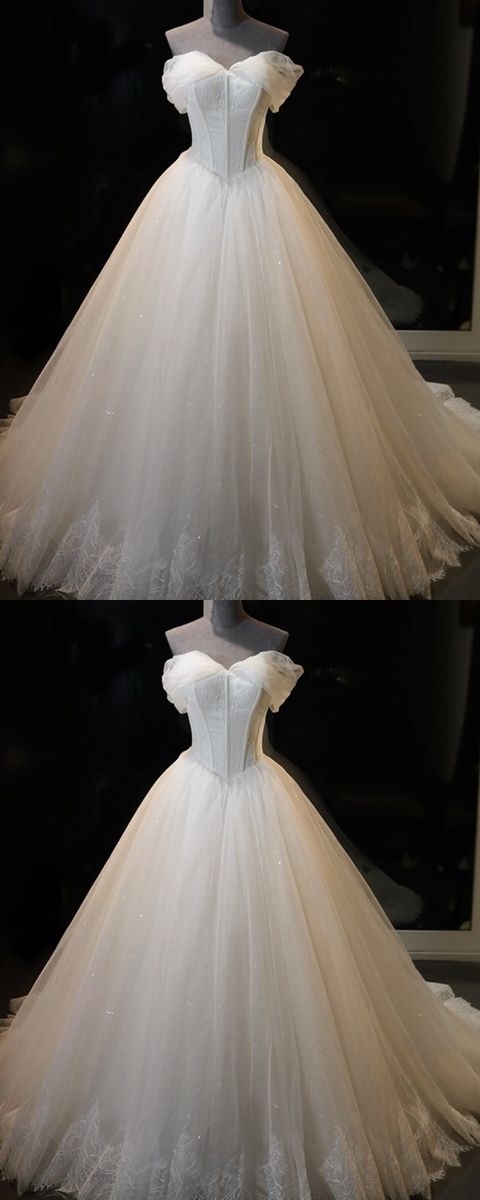 romantic tulle ball gown corset wedding dress for bride prom dresses     cg20888