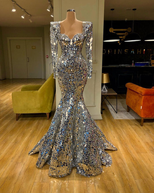 Sparkly Gown, Luxury Dress, Fashion Costume, Evening Dress, Prom Gown    cg21047