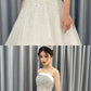 Cute tulle beads long prom dress, tulle evening dress cg2113