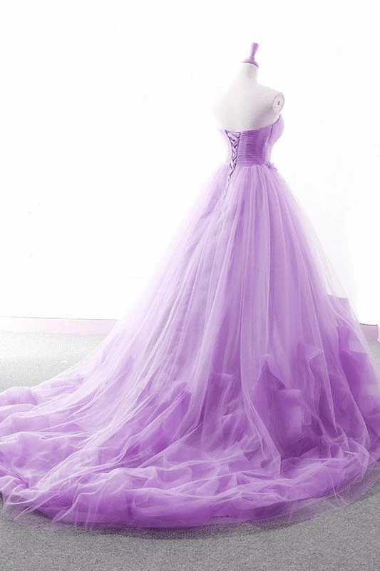 Light Purple Sweetheart Tulle Ball Gown Princess New Style Formal Dress, Purple Party Dress Prom Dress   cg21330