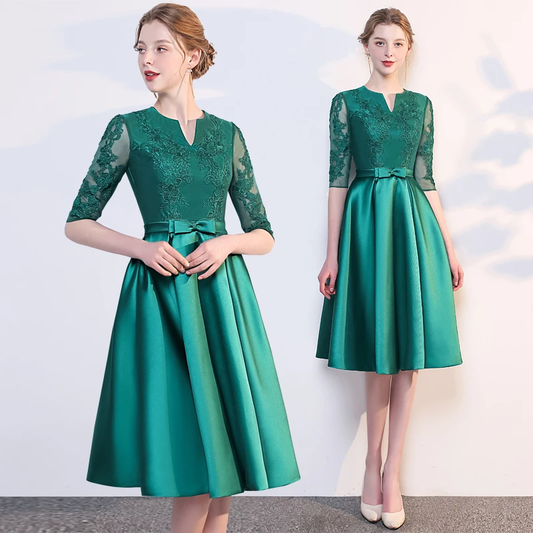 Green Short Party Dress Homecoming Dress    cg21790