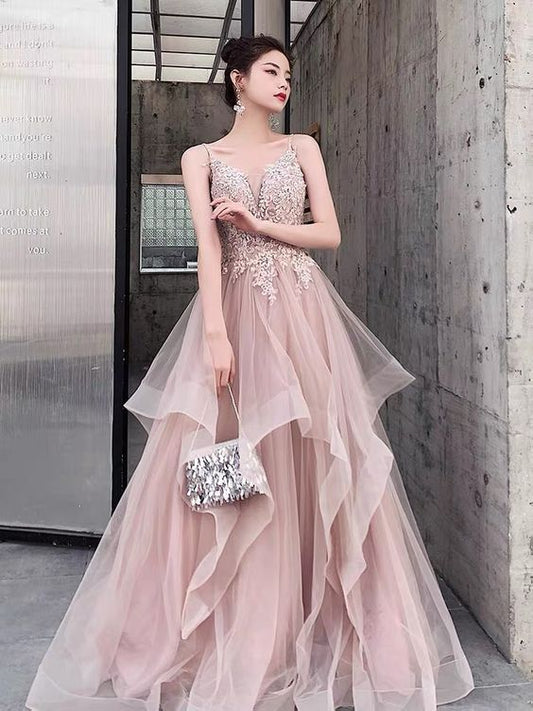 Spaghetti Strap Dress Long Prom Dresses Evening Gowns    cg21898