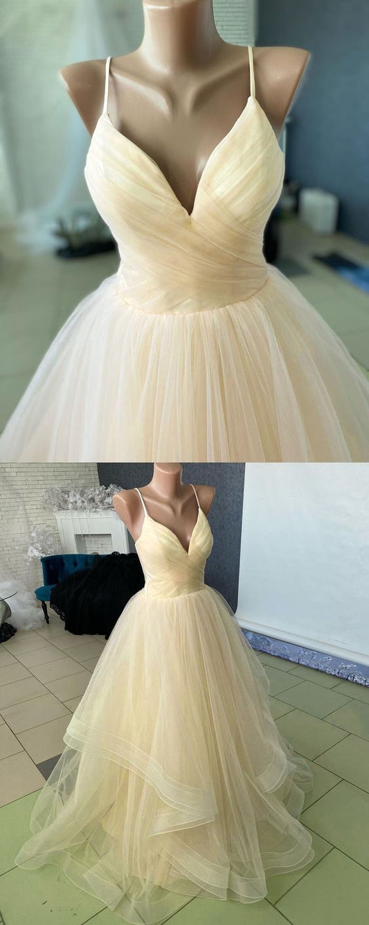 Stunning Champagne Color Wedding Dress Prom Dresses For Wedding Party    cg22105