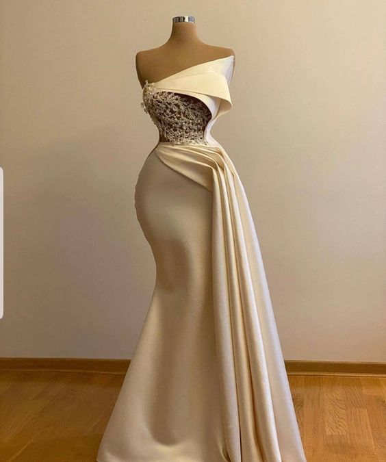 Off Shoulder Ivory Prom Dress With Cape, Wedding Gown,bridal Dress, Long Ivory Engagement Dress, African Clothing For Women,prom Dress    cg22305