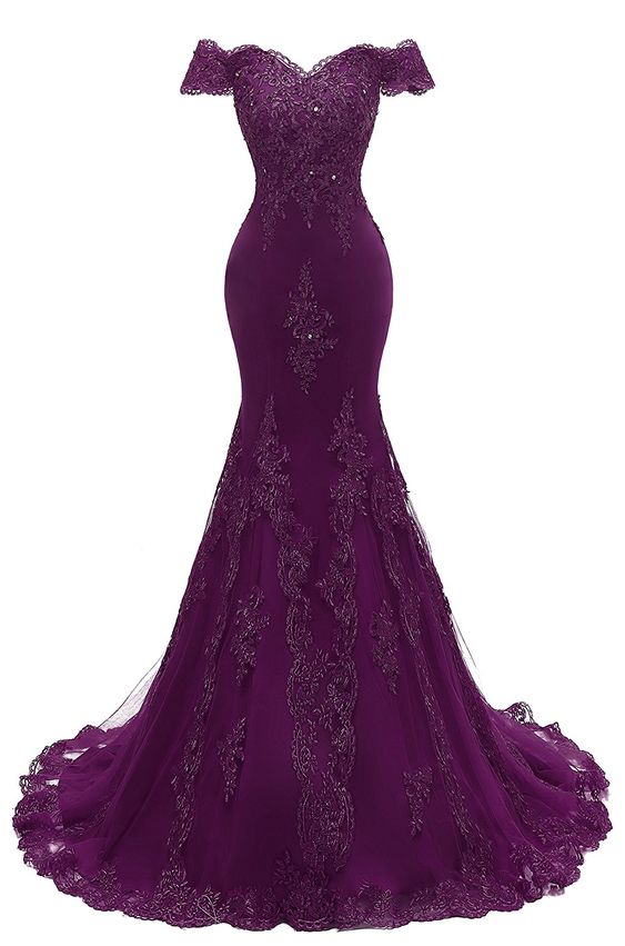 Women's V Neckline Mermaid Lace Long Prom Gown      cg22328