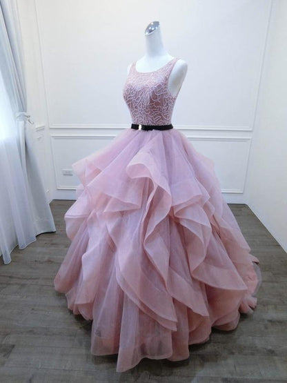 Ball Gown Blush Pink Prom Dress cg2236