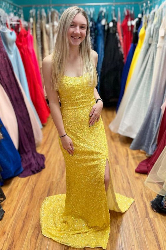 Mermaid Yellow Prom Gown      cg22650