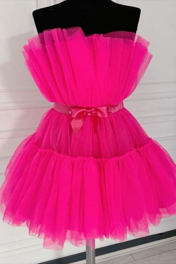 Fuchsia Party Dress homecoming dress party dress      cg23567