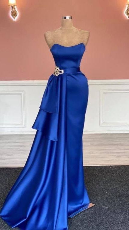 Royal Blue Mermaid Long Prom Dress      cg24464