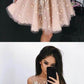 A-Line Round Neck Short homecoming Dress with Beading cg309