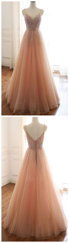 TULLE BEADS SEQUIN LONG PROM DRESS, EVENING DRESS cg3361