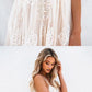 A-Line Spaghetti Straps High Low Ivory Lace Homecoming Dress cg343
