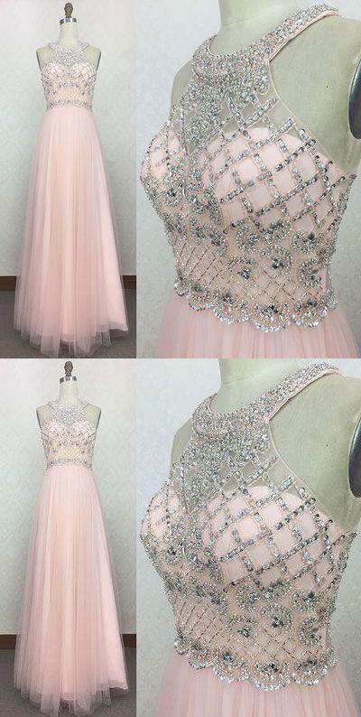 Halter Long Chiffon Prom Dresses with Rhinestone cg3618