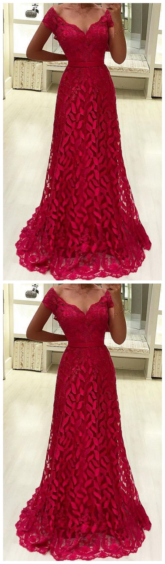 A-Line Cap Sleeves Appliques Long Evening prom Dress  cg3950