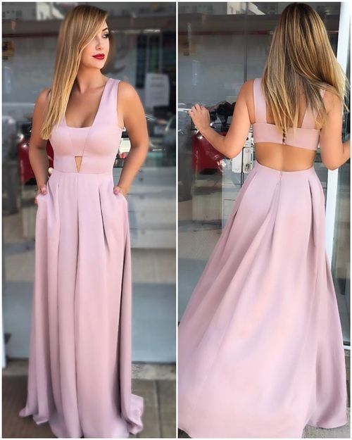 Custom Made Charming Long Prom Dresses, Pretty Backless Simple Elegant Formal Dress cg4158