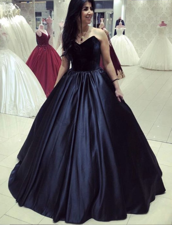 Velvet Corset Floor Length Ball Gowns Prom Dresses  cg5043