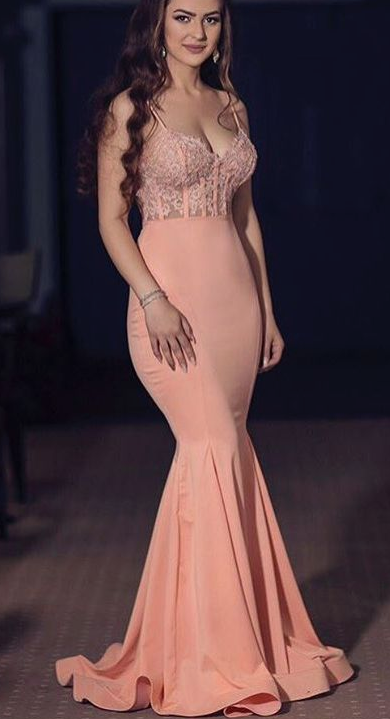 Charming Prom Dress,Sexy Spaghetti Straps Evening Dress,Mermaid Prom Dress,formal gowns cg5137