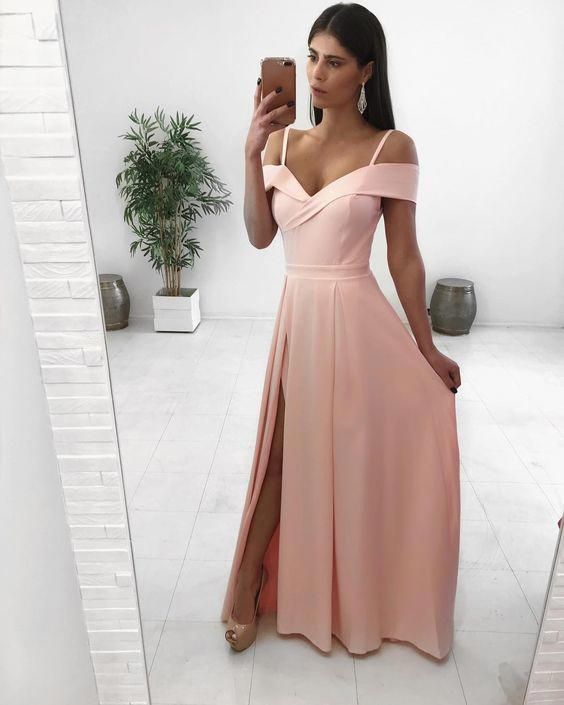 2020 pink Prom Dress, Long Prom Dress, A Line Simple Prom Dress cg5398