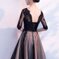 Black lace tulle short dress, homecoming dress cg728