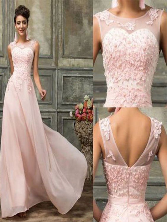 Long Prom Dress,Pink lace bridesmaid dresses, Chiffon bridesmaid dresses, Cheap bridesmaid dress  cg7371