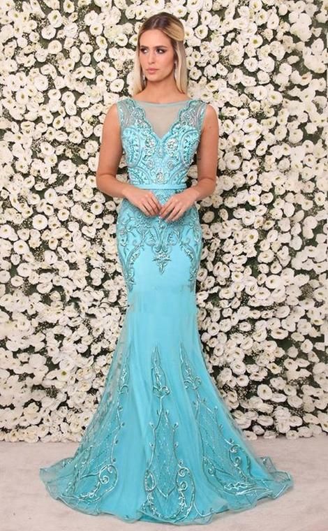 prom dress mermaid lace chifffon ,bale blue prom dress   cg7841