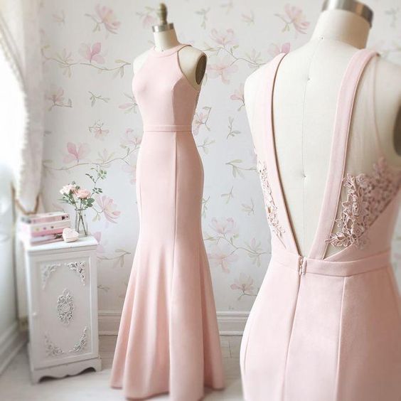 Prom Dresses Simple, Light Pink Party Dress,Vintage Wedding Guest Dress  cg8115
