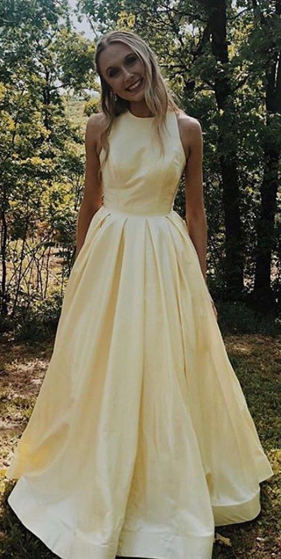 modest yellow long prom dresses, cheap formal senior prom dresses for teens  cg8176