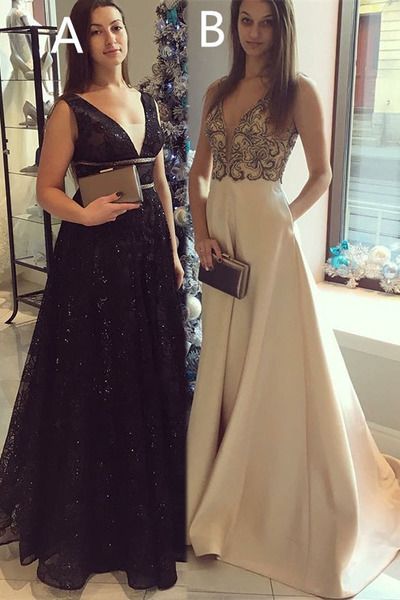 Gorgeous Long Prom Dress, Black Lace Prom dress cg8280