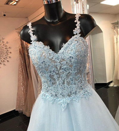 Gorgeous Light Blue Long Prom Dress Ball Gown  cg8811