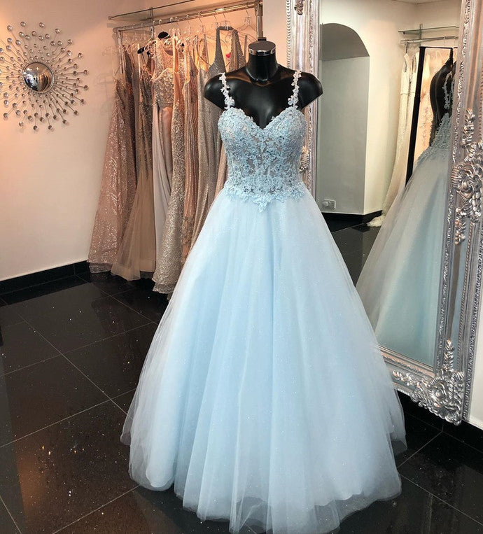 Gorgeous Light Blue Long Prom Dress Ball Gown  cg8811