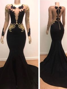 Long Sleeves Appliques Scoop Floor-Length Evening Dress prom party dresses  cg8818