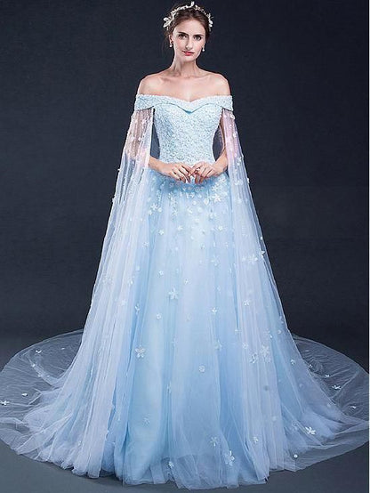 Prom Dresses,Light Sky Blue Tulle Prom Dress,Modest Prom Gown,Ball Gown Prom Gown,Princess Evening Dress,Ball Gown Evening Gowns  cg948
