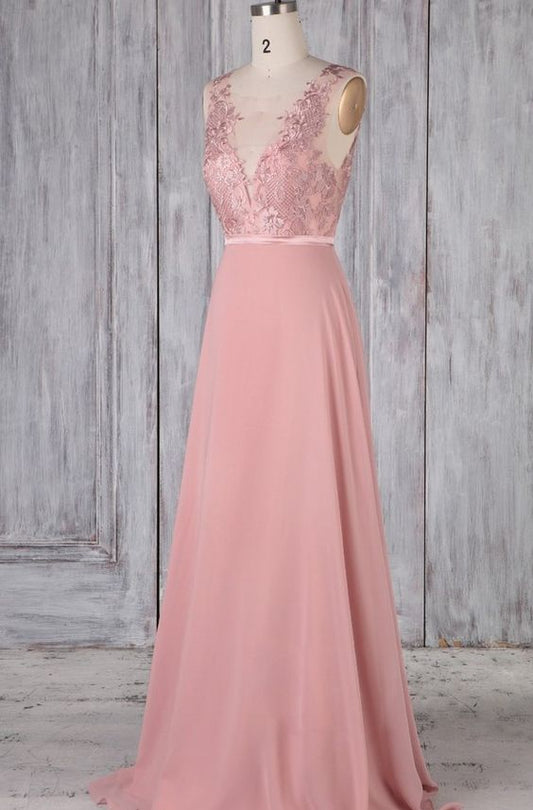 Pink Chiffon Bridesmaid Dress,prom Dresses  cg9722